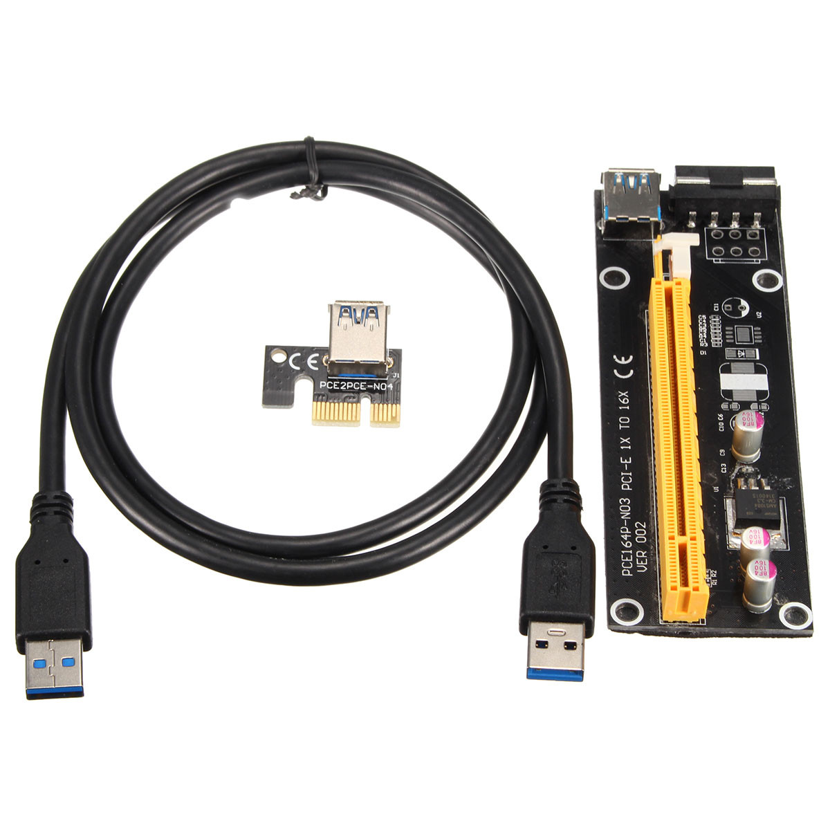 PCI-E-USB-30-Erweiterungskarte-Adapter-Set-4Pin-IDE-fuumlr-1x--4x--8x--16x-PCI-E-Hauptplatine-1166025-1